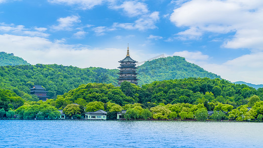 风景摄影照片_杭州西湖秀丽的风景