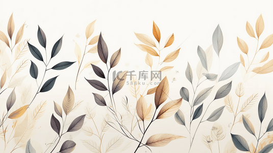 漂亮的叶子背景图片_漂亮的春季花卉和叶子背景设计草图