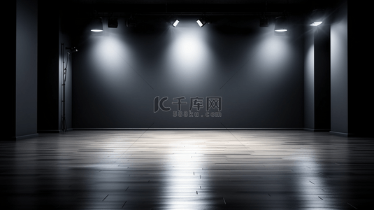 舞台灯光秀背景图片_摘要：工作室的聚光灯背景。