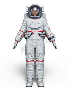 一名宇航员的 3d cg 渲染。.