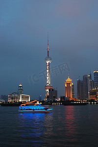 上海夜城市景观
