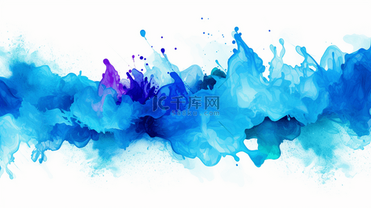 抽象的蓝色水彩背景图片_柔和的蓝色水彩纹理设计背景矢量图