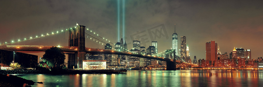 悼念摄影照片_布鲁克林大桥视图
