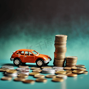 金融和汽车贷款为买车或材料设计概念省钱