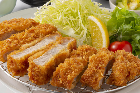 Fried food cooked with fresh Japanese pork