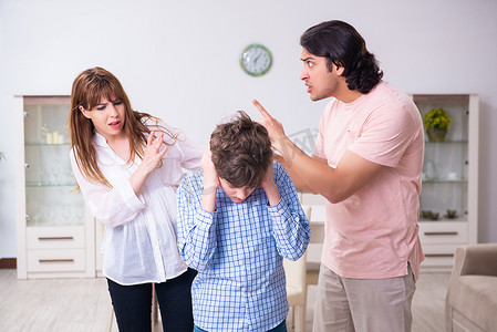 与丈夫、妻子和子女的家庭冲突