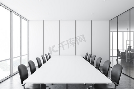 白板会议室和开放空间办公室