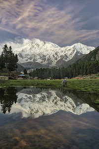 Reflection Pond on the Fairy Meadows, Nanga Parbat, Pakistan, ta