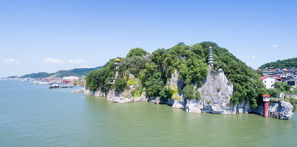 石钟山风景区, 位于长江与鄱阳湖交汇处, 江西, 中国