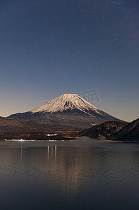 富士摄影照片_冬天的山地富士