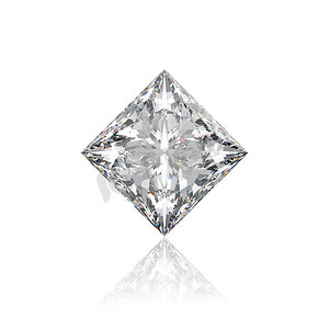 背面白色的 3d 图特写王子菱形钻石