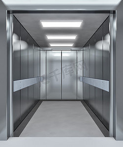 现代电梯打开门