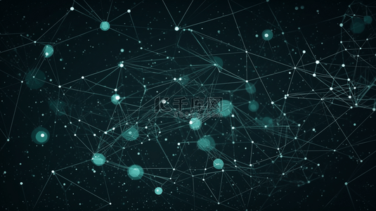 网络连接矢量背景图片_海报采用抽象的白色背景，结合动态科技商业网络的矢量插画。
