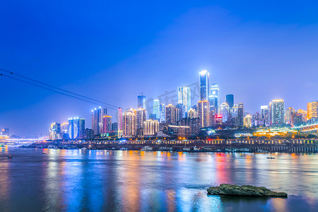 城市建筑景观夜景摄影照片_城市建筑景观、夜景和天际线