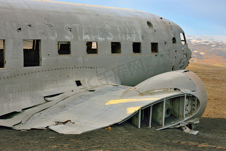 Vik，冰岛附近的 Solheimasandur 飞机残骸