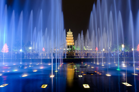 西安音乐喷泉表演