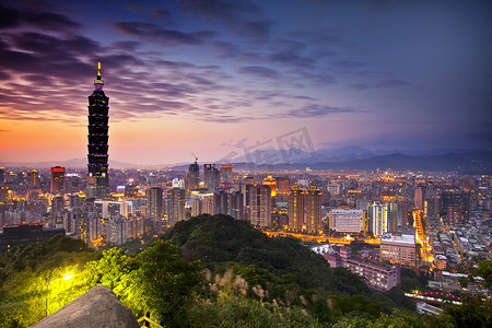 adv摄影照片_台北夜景与 taipei101