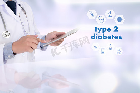 糖尿病性白内障摄影照片_2 型糖尿病医生测试疾病健康医疗概念