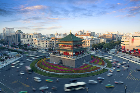 旅游ui设计摄影照片_西安城市建设、旅游