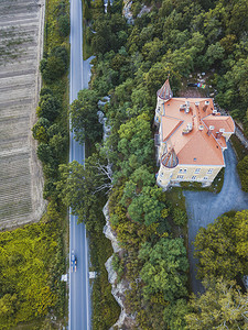 pilsner摄影照片_Pilsen的Radcice城堡Pilsen, Pilsner Region, Czechia.