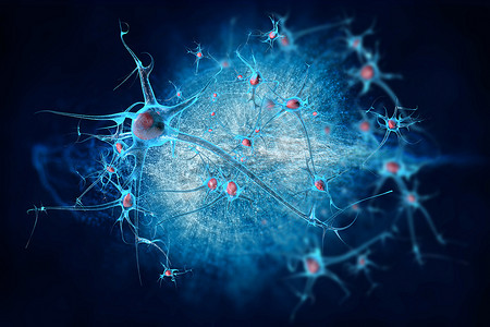 神经元摄影照片_神经元细胞在科学背景下的大脑