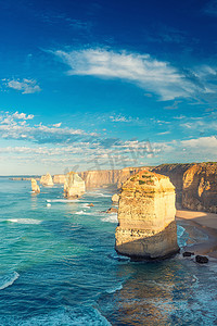 澳大利亚沿大洋路日落时的12个使徒岩石 -