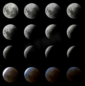 16 的月亮日食阶段