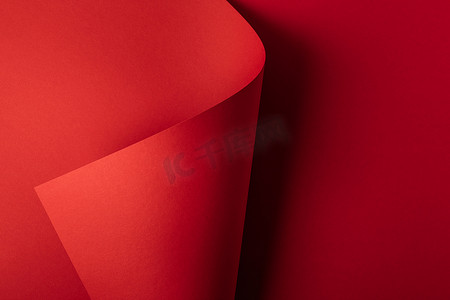 鲜艳的红色装饰纸抽象背景   