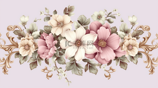 婚礼花卉装饰背景图片_使用花卉装饰制作邀请卡。