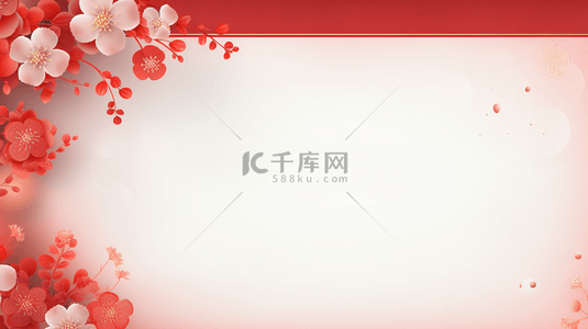 中国风春节桃花装饰背景1