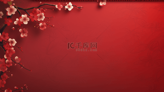 红色鲜花背景背景图片_中国红鲜花装饰新年中秋背景3