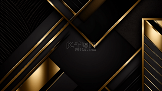 优雅抽象背景PSD，黑金色，水平桌面壁纸，4k全景背景。