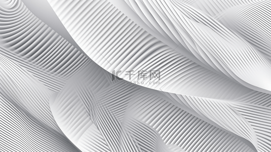抽象美丽的波浪白色和灰色的现代设计插图背景，具有空间感。