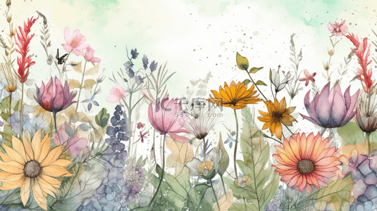 春季花背景背景图片_优雅的框架在花朵背景上。