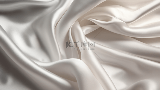 白色织物，具有柔软波纹质感的背景。