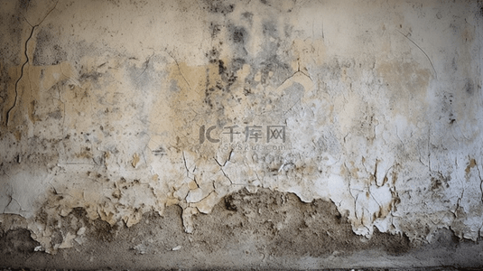 裂纹墙背景图片_天然水泥或石头的粗糙白色背景，作为复古图案墙的老纹理。概念墙幅，颓废、材料或建筑。