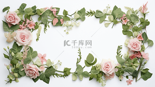 背景墙粉色背景图片_带有花朵装饰的深绿色墙影背景。