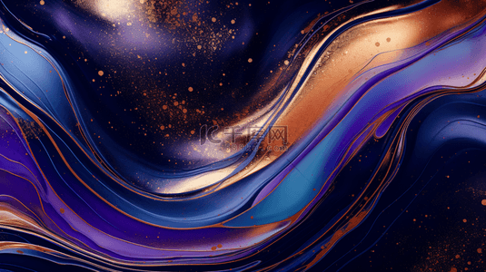流体边框背景图片_金色框架配淡紫色大理石涂料。