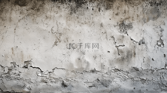 空白的白色破旧水泥墙纹理背景，横幅，内部设计背景。