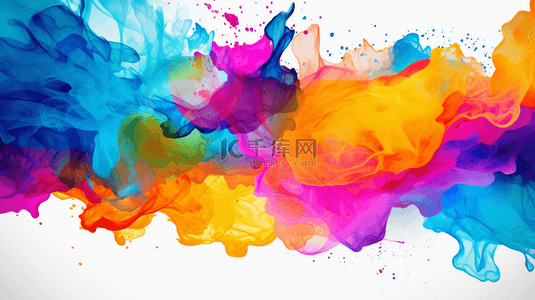 彩色的画背景图片_现代色彩丰富的水彩背景。