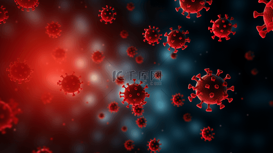 上新模板背景图片_新冠病毒在浅紫色背景上的矢量图。