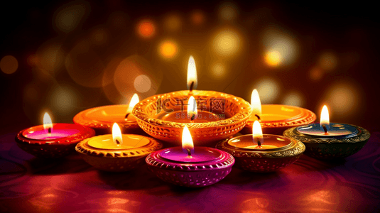 印度节日背景图片_这是一款美丽优雅的Deepavali节日背景。