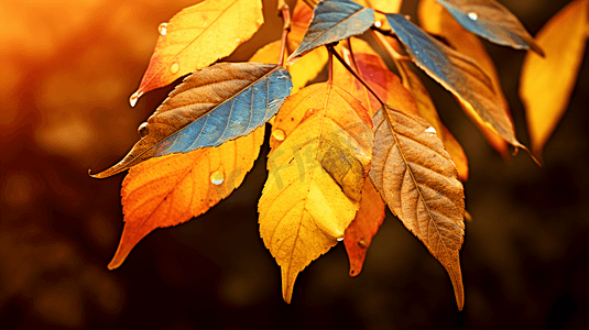 秋天的黄叶摄影照片_秋天的黄叶摄影图