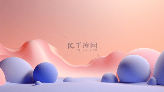 c4d电商狂欢背景图片_七彩C4D彩球电商展示台背景12