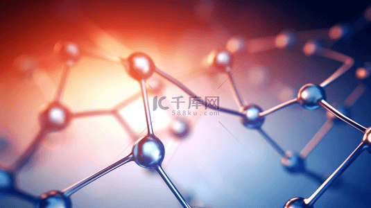 蓝色生物科技分子结构背景29