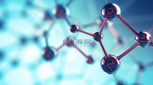 蓝色生物科技分子结构背景21