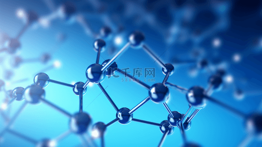 蓝色生物科技分子结构背景30