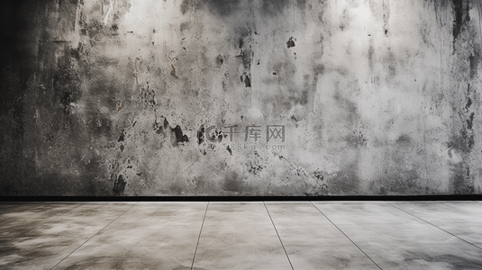 痕迹混合的水泥材质背景贴图，表现墙壁的概念。