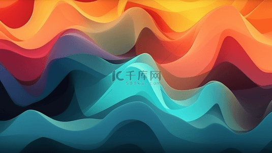 抽象波浪图案背景图片_白色背景与现代波浪图案