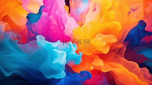 丰富多彩的涂料背景图片_抽象的多彩水彩质地手绘图形设计矢量EPS10插图背景。